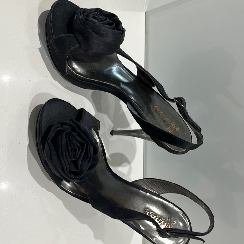 Marciano Platform Black open toe heels